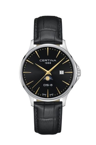 Certina DS-8 Moonphase Gent Quartz Stainless Steel / Black